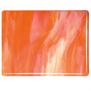 Bullseye 2123-0030 Orange & White Streaky 3mm